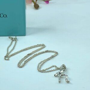 Tiffany & Co. XL “h” Silver Initial Necklace